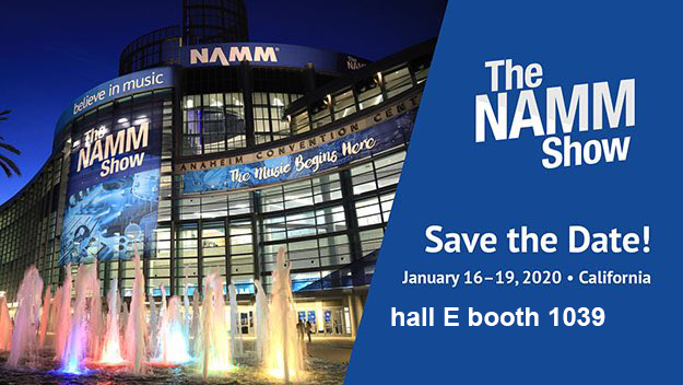 Meet us at 2020 NAMM Show hall E booth 1039